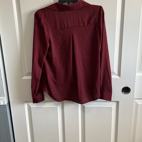 Endless Rose Womens Long Sleeve V-Neck Wrap Top Purple..MSRP $78 - Picture 4 of 4